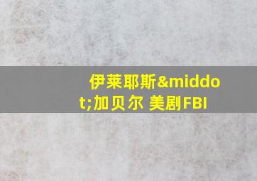 伊莱耶斯·加贝尔 美剧FBI